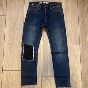 Topman Cropped Stretch Skinny Denim Jeans
